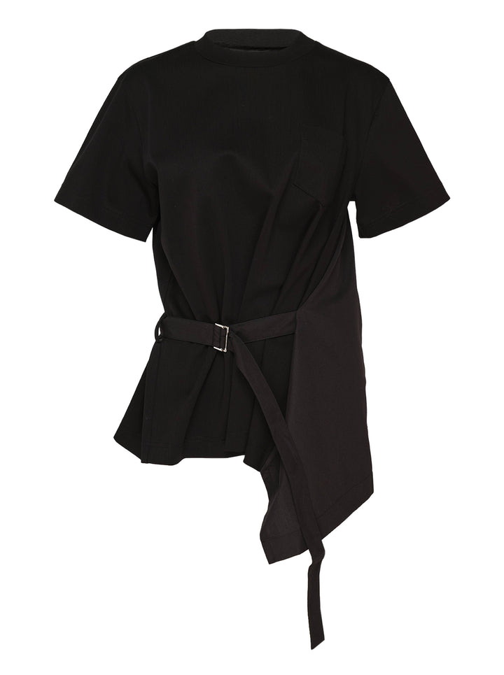 sacai Poplin Cotton Jersey T-Shirt
