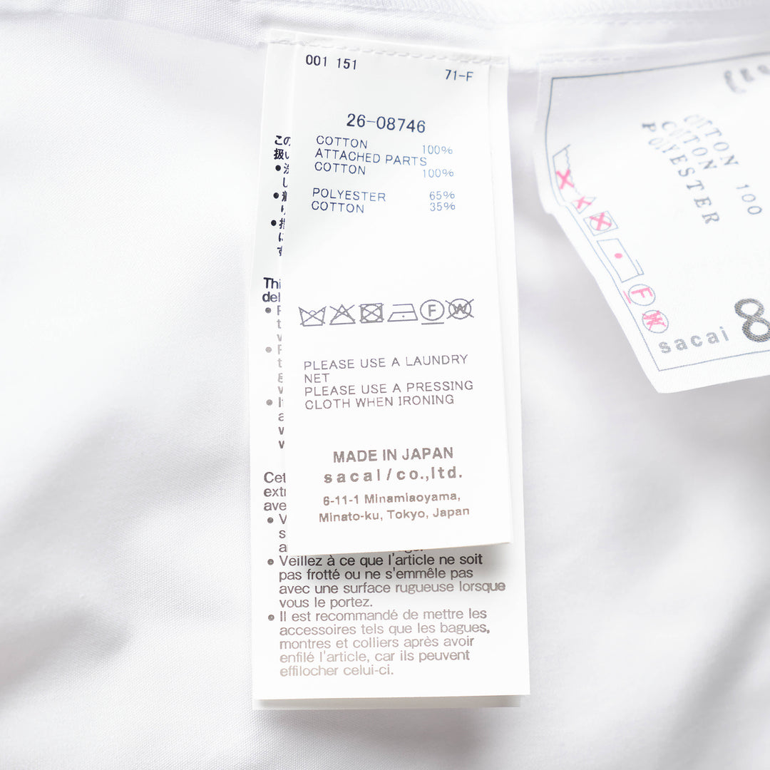 sacai Poplin Cotton Jersey T-Shirt - view 3