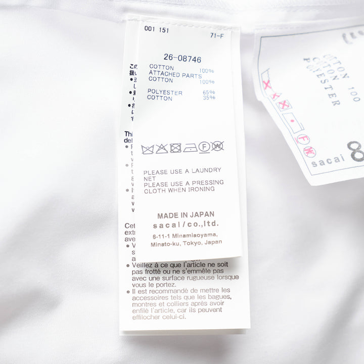 sacai Poplin Cotton Jersey T-Shirt - view 3
