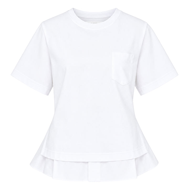 sacai Poplin Cotton Jersey T-Shirt