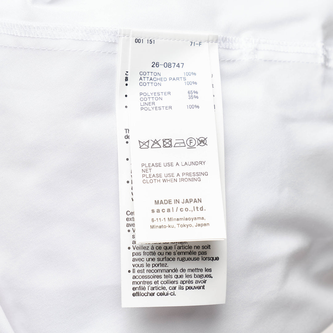 sacai Poplin Cotton Jersey T-Shirt - view 3
