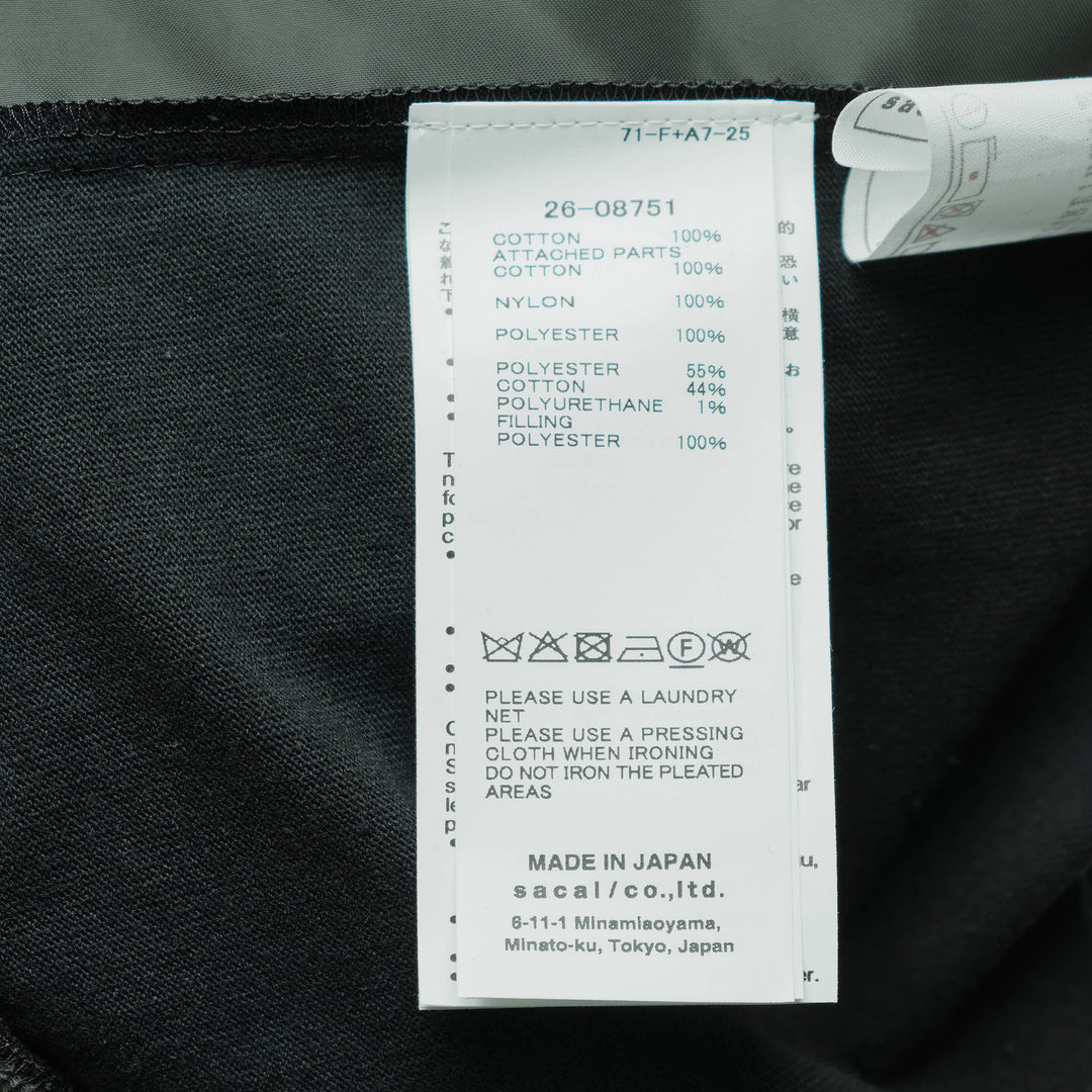 sacai Nylon Twill Cotton Jersey Tee - view 3