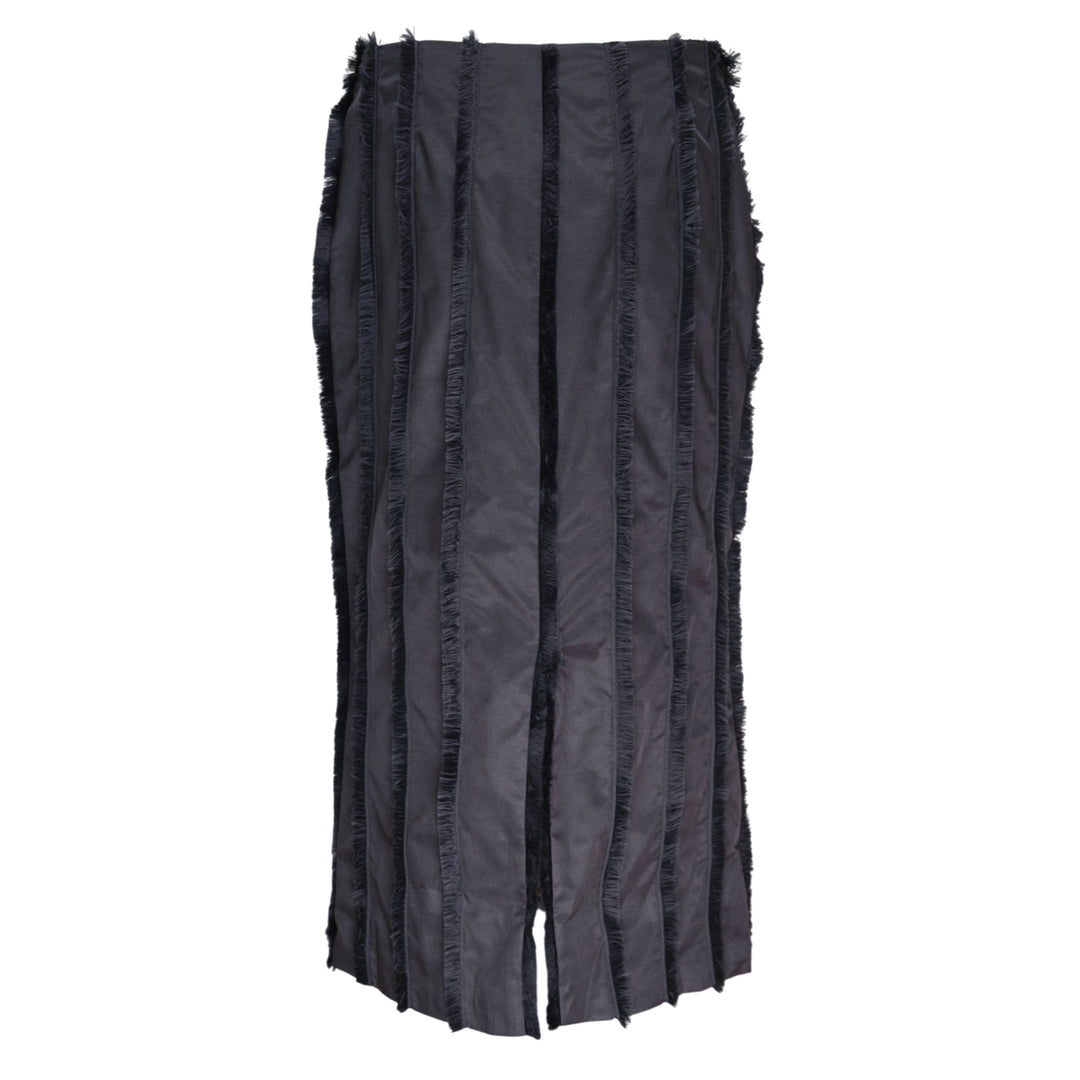 Thread Fringe Midi Skirt
