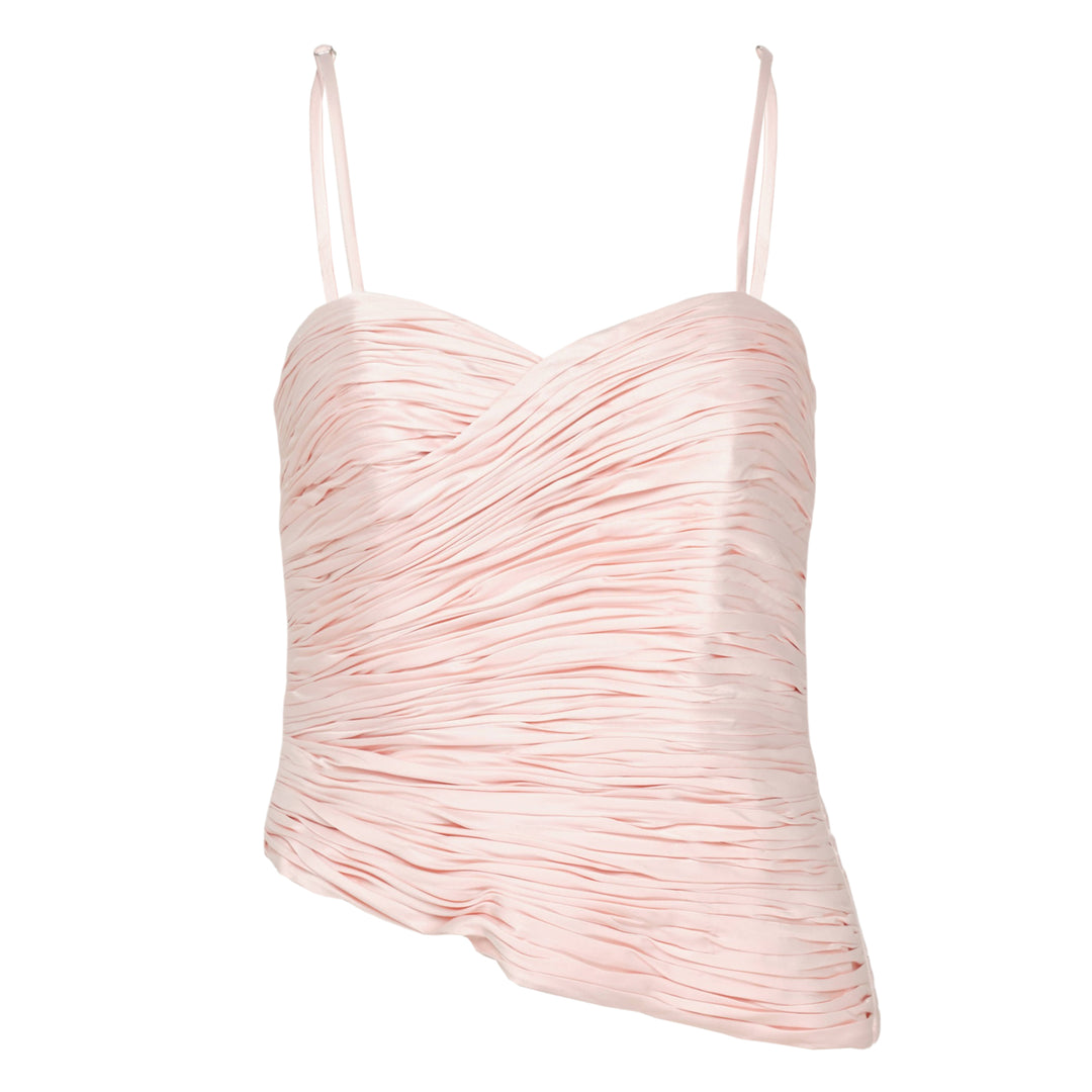 Balloon Draped Bustier Top