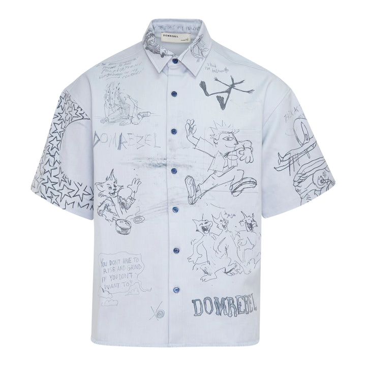 Graffiti Print Short Sleeve Shirt