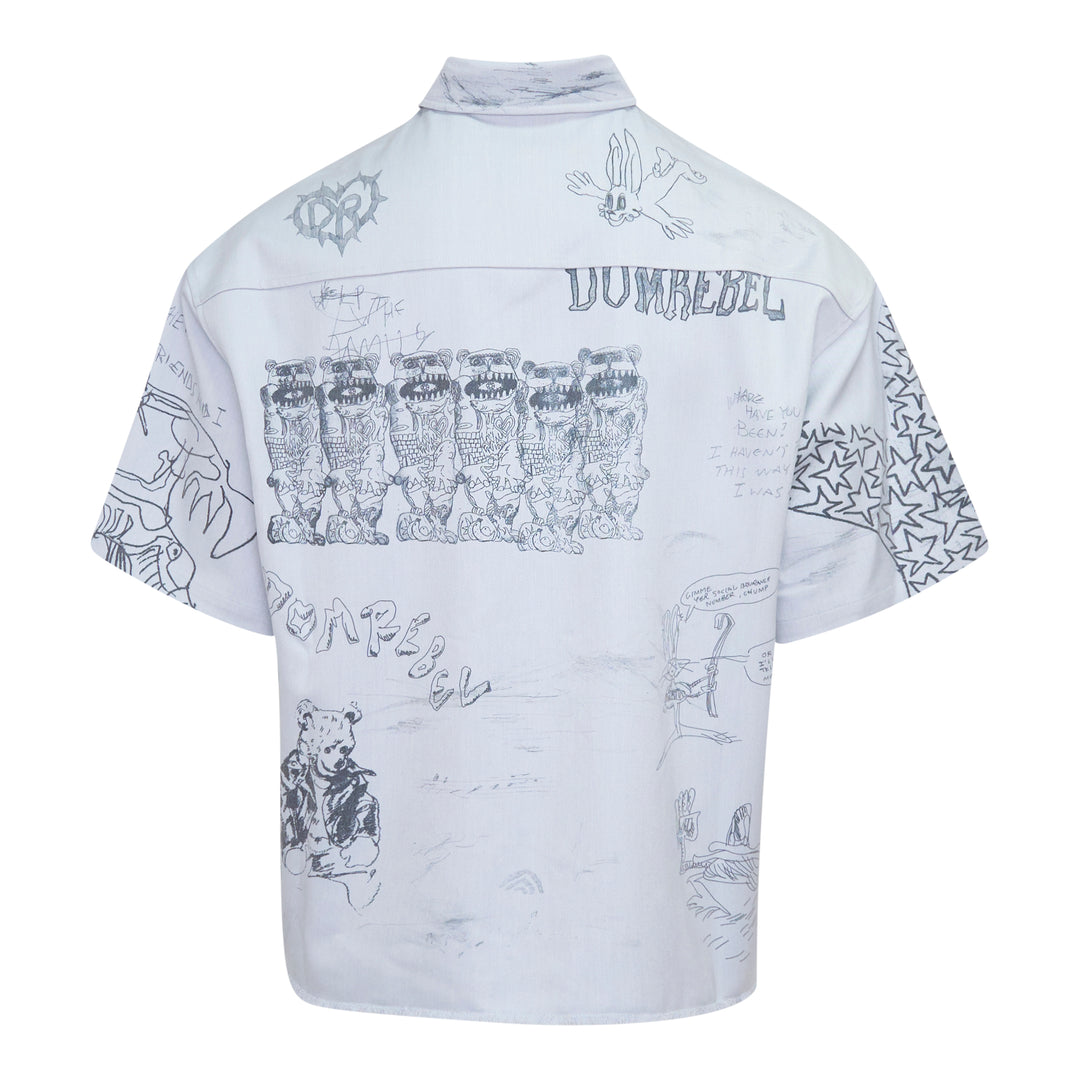 Graffiti Print Short Sleeve Shirt