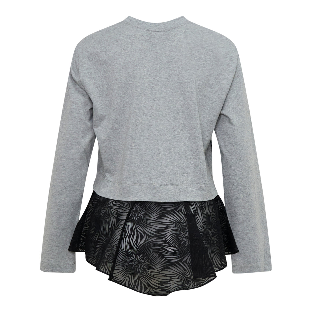 Long Sleeve Organza Combo Tee