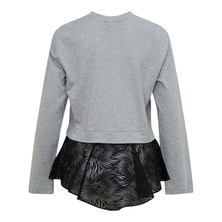 Long Sleeve Organza Combo Tee