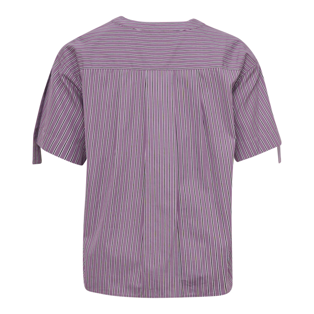 Short Sleeve Striped Blouse