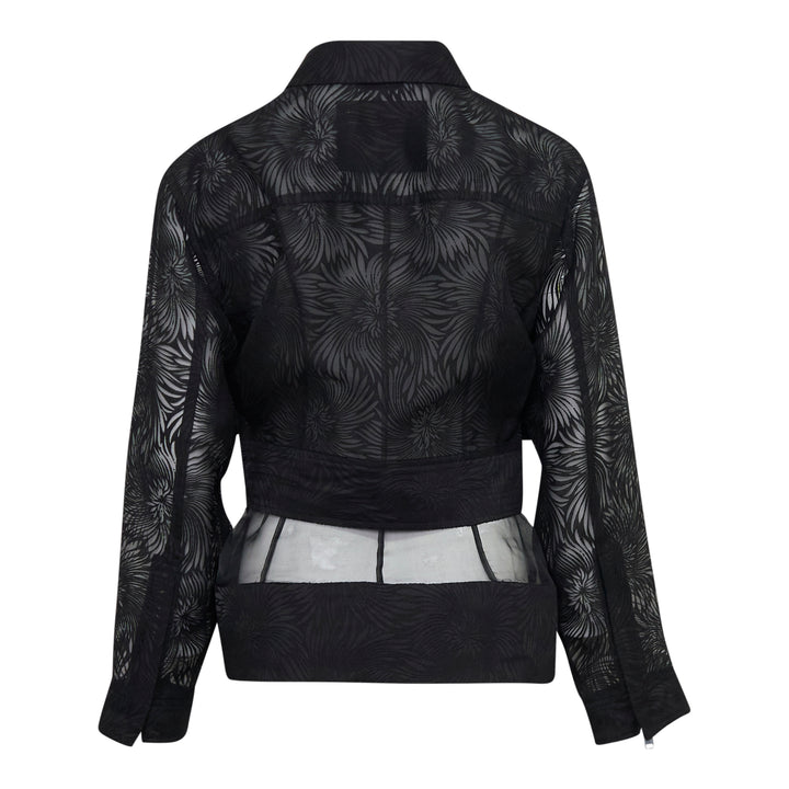 Organza Fil Coupé Double Layer Blouson