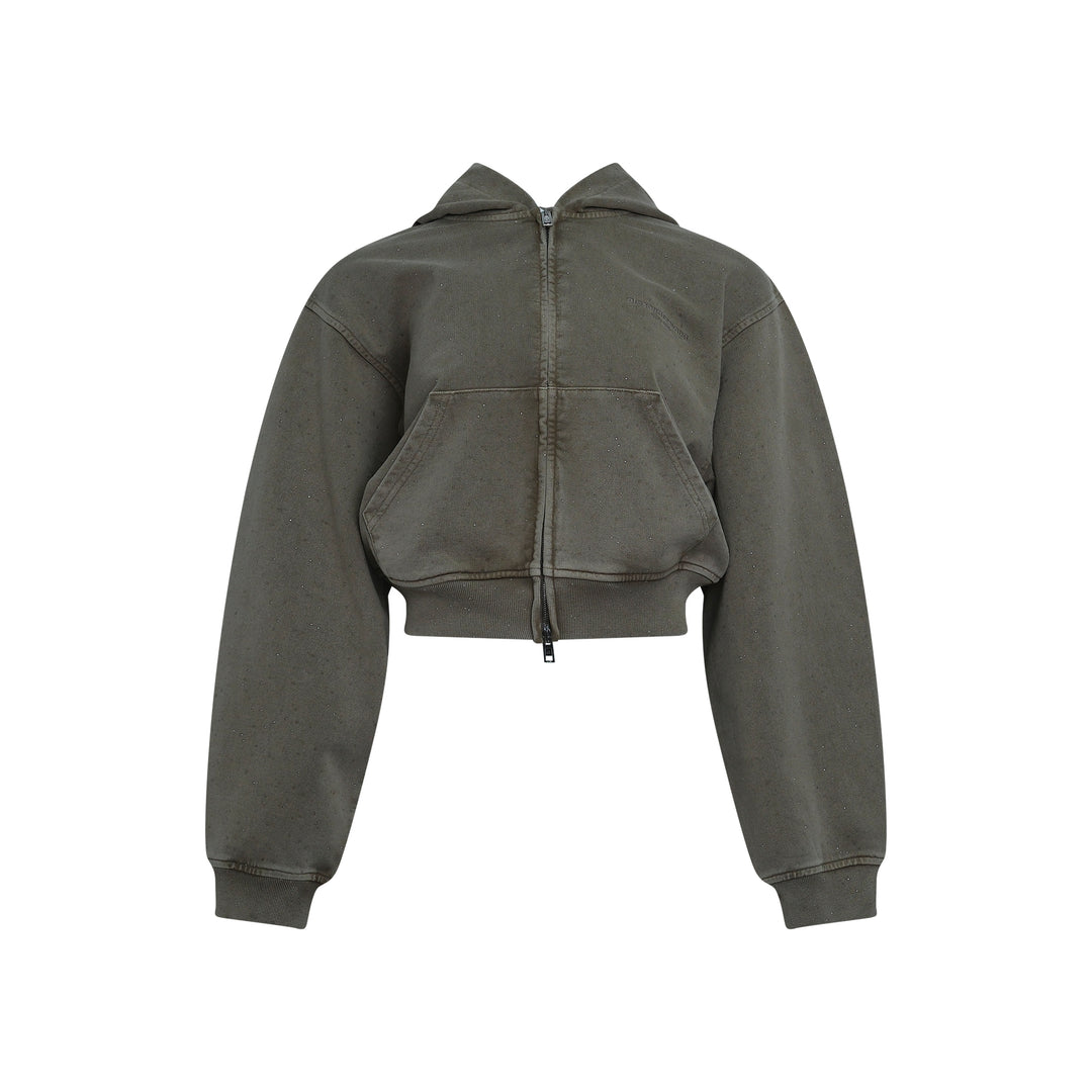 Allover Hotfix Zip-Up Hoodie