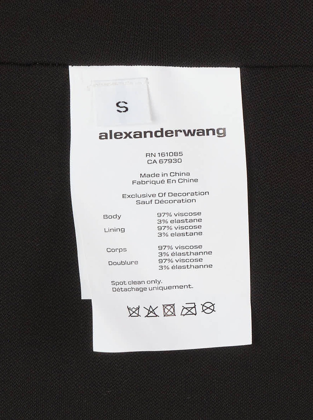 Alexander Wang black asymmetric draped top with twisted waist detail and side cut-out - view 3