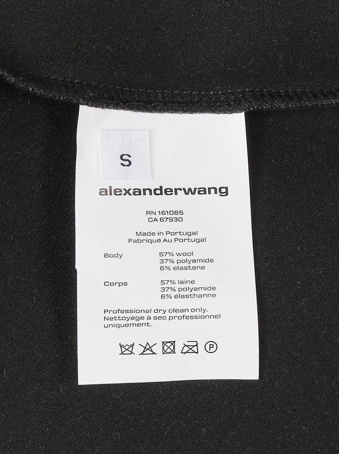 Alexander Wang asymmetric drape long sleeve mini dress in heathered charcoal jersey with off-shoulder neckline and ruched waist - view 3