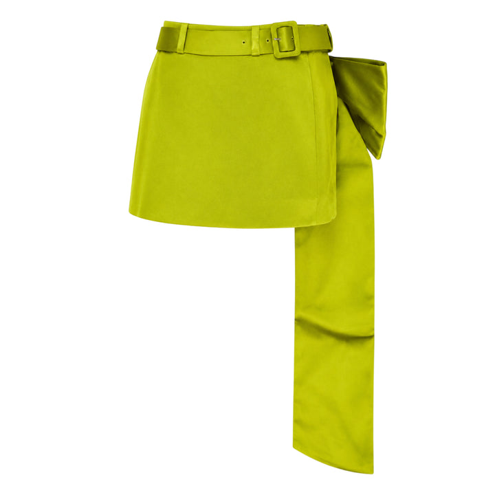 Belted Skirt Over Trousers