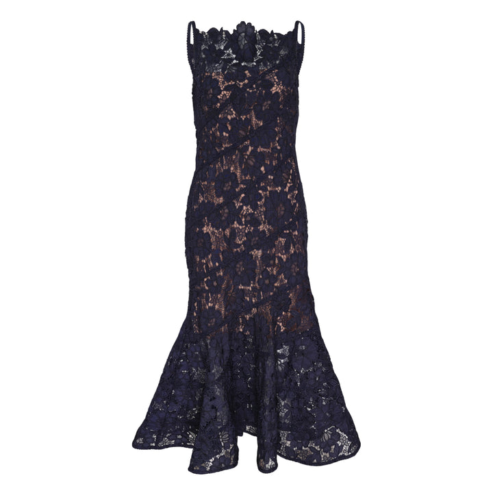 Spiral Lace Midi Dress