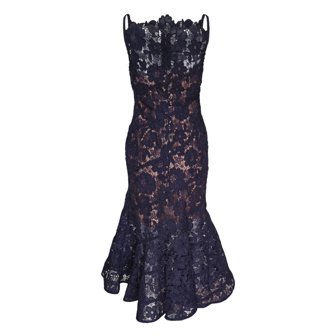 Spiral Lace Midi Dress