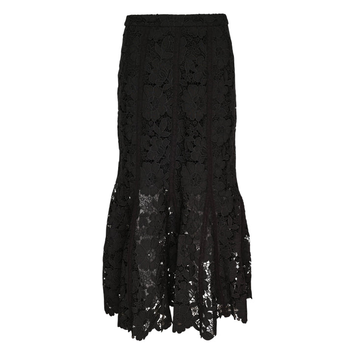 Black Lace Midi Skirt