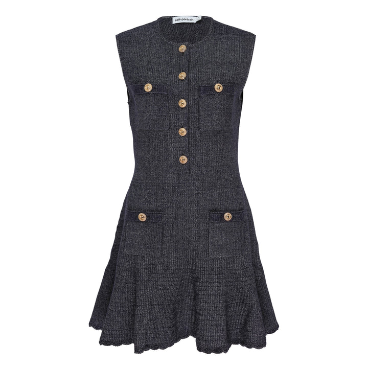 Sleeveless Textured Knit Dress