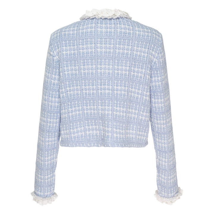 Blue Check Knit Jacket
