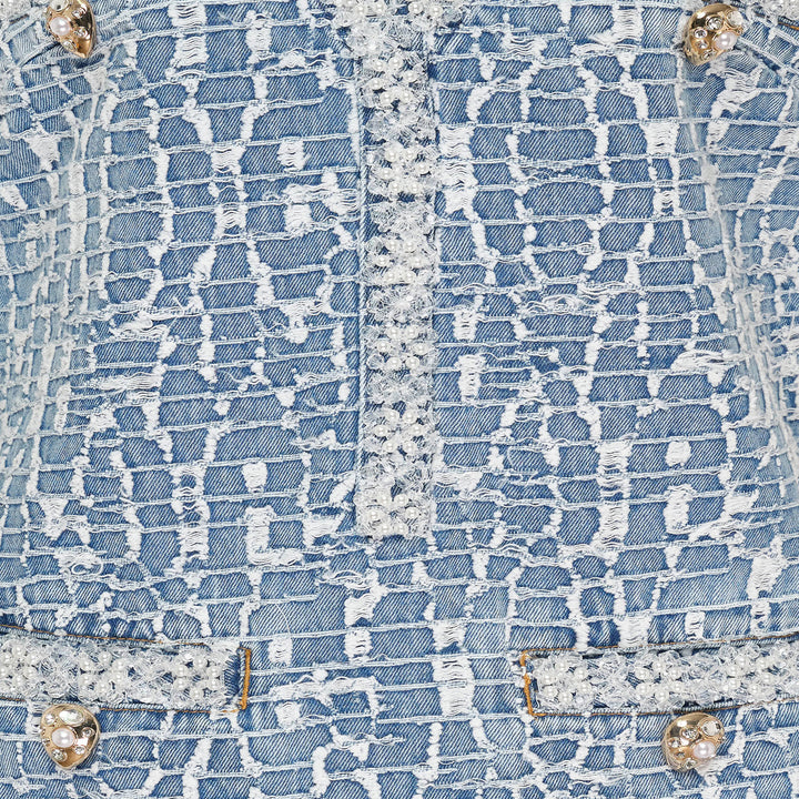 Textured Denim Mini Dress