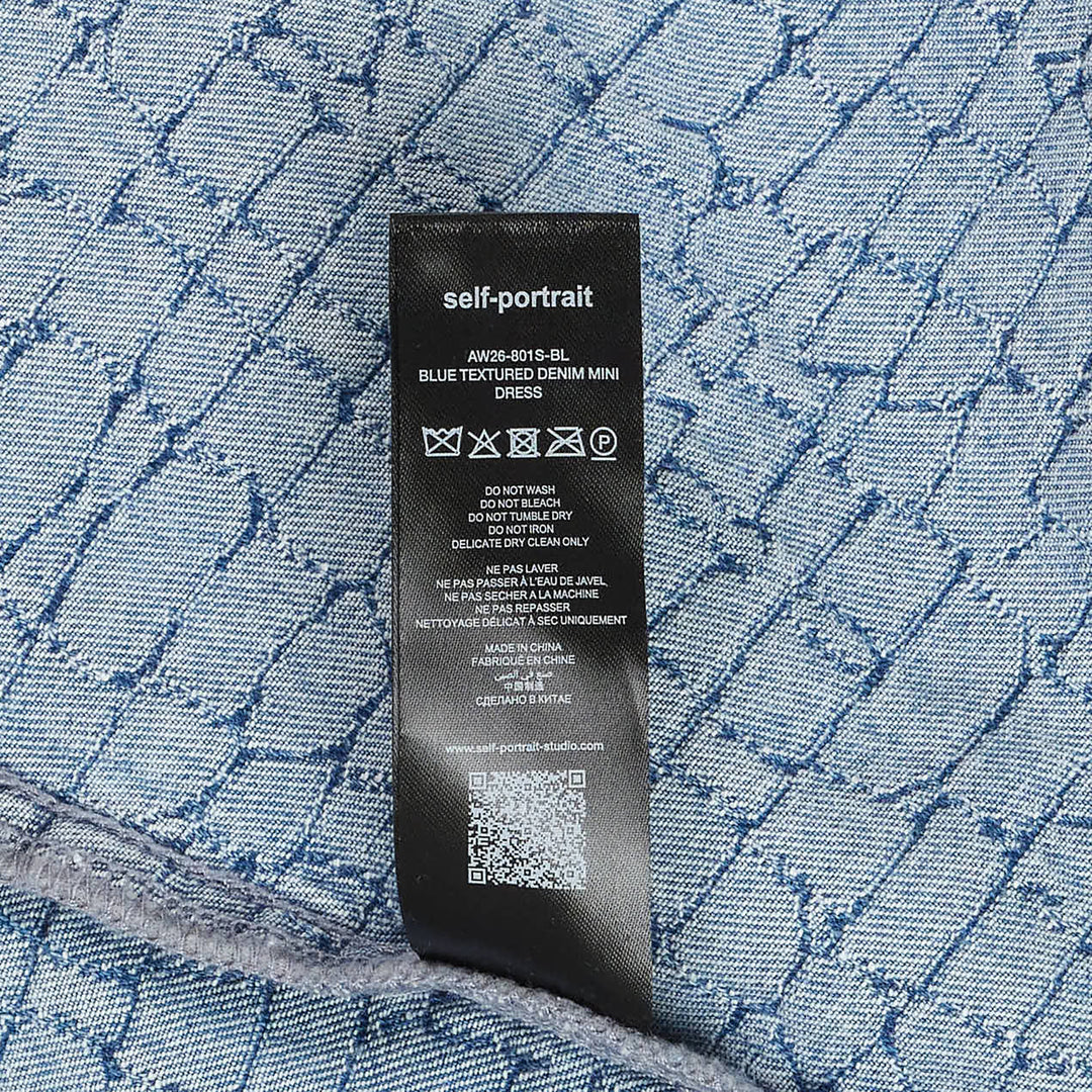 Textured Denim Mini Dress