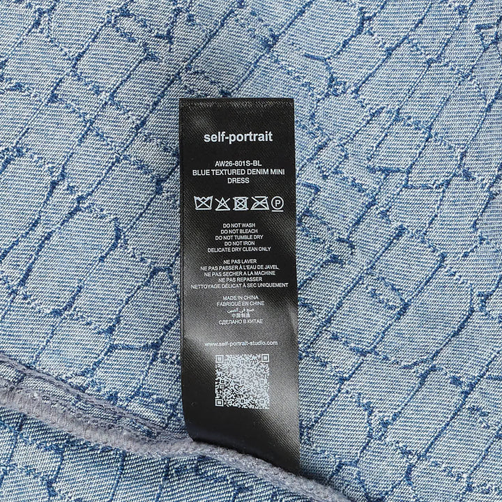 Textured Denim Mini Dress