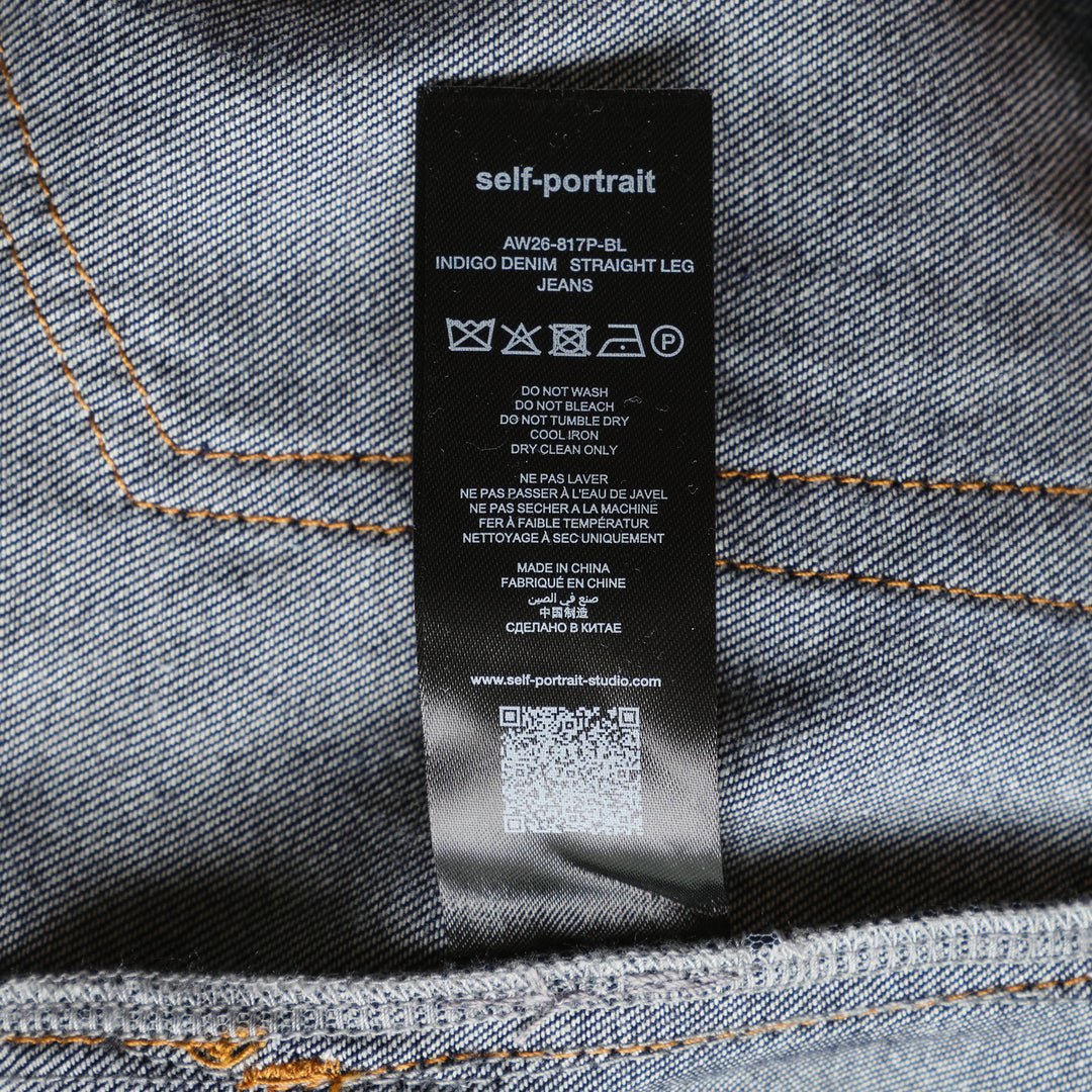 Indigo Denim Wide Leg Jeans
