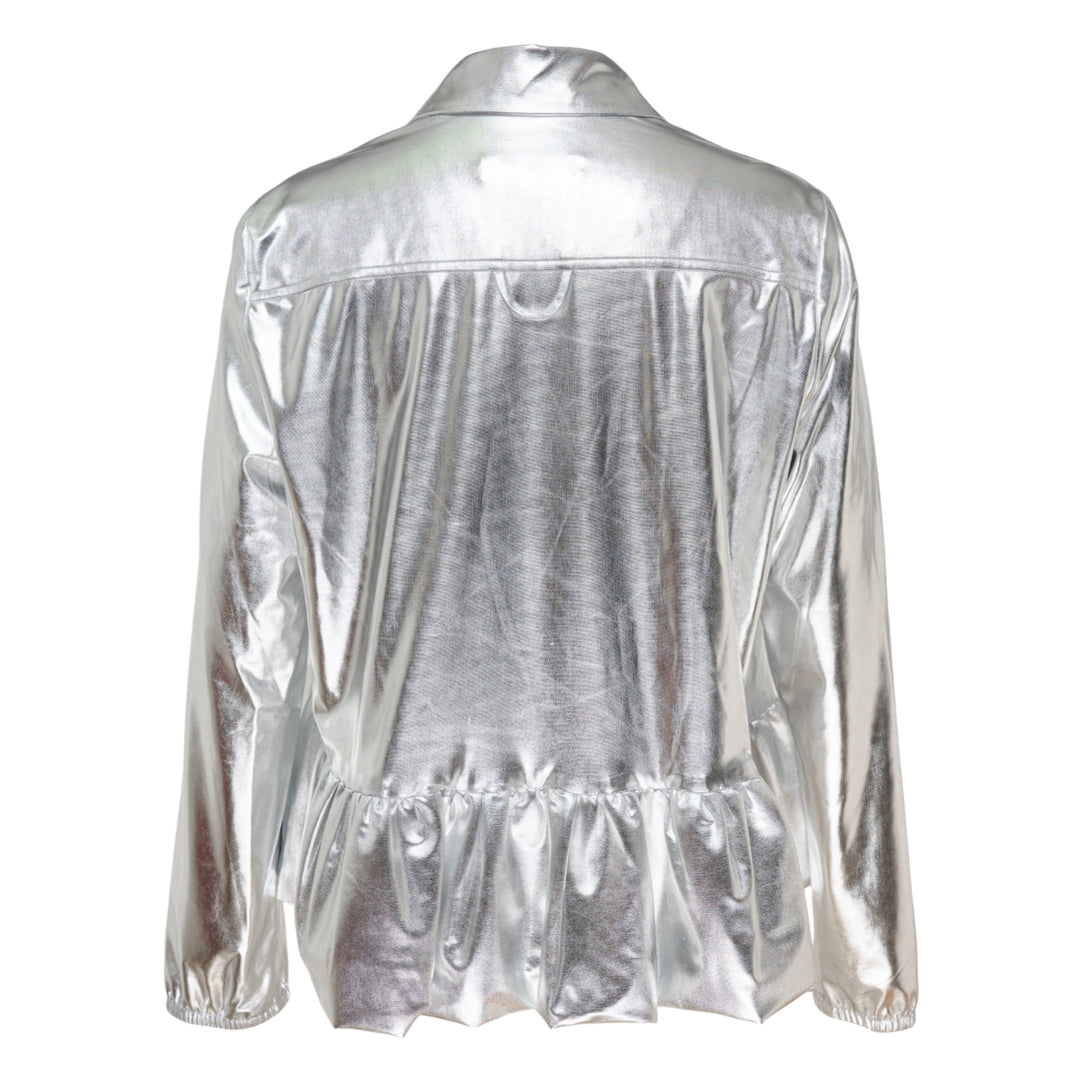 Metallic Ruffle Shirt