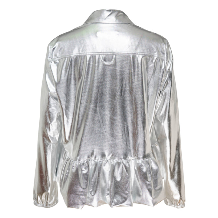 Metallic Ruffle Shirt