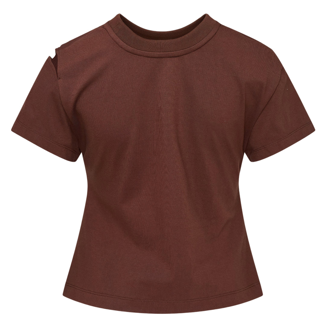 Backward Shoulder Slit Tee