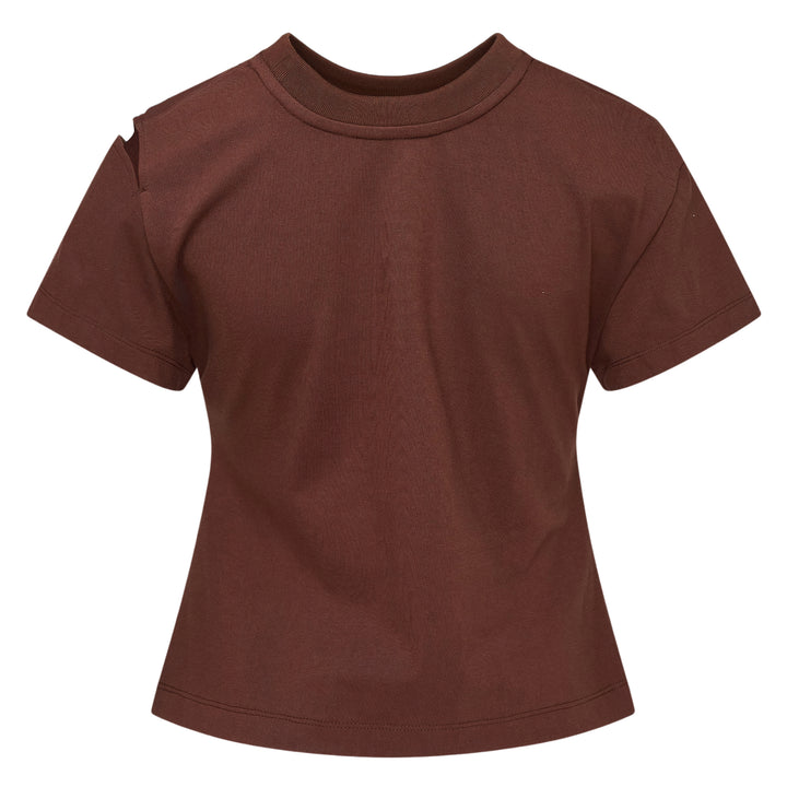 Backward Shoulder Slit Tee