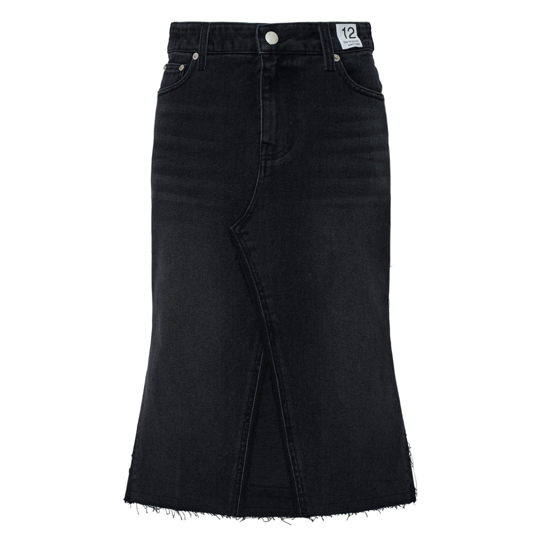Inside-Out Denim Skirt