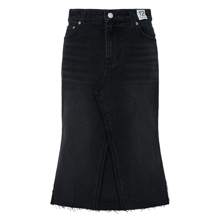 Inside-Out Denim Skirt