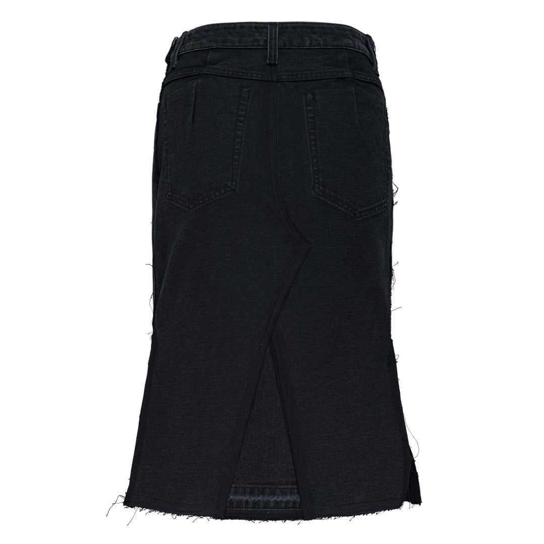 Inside-Out Denim Skirt