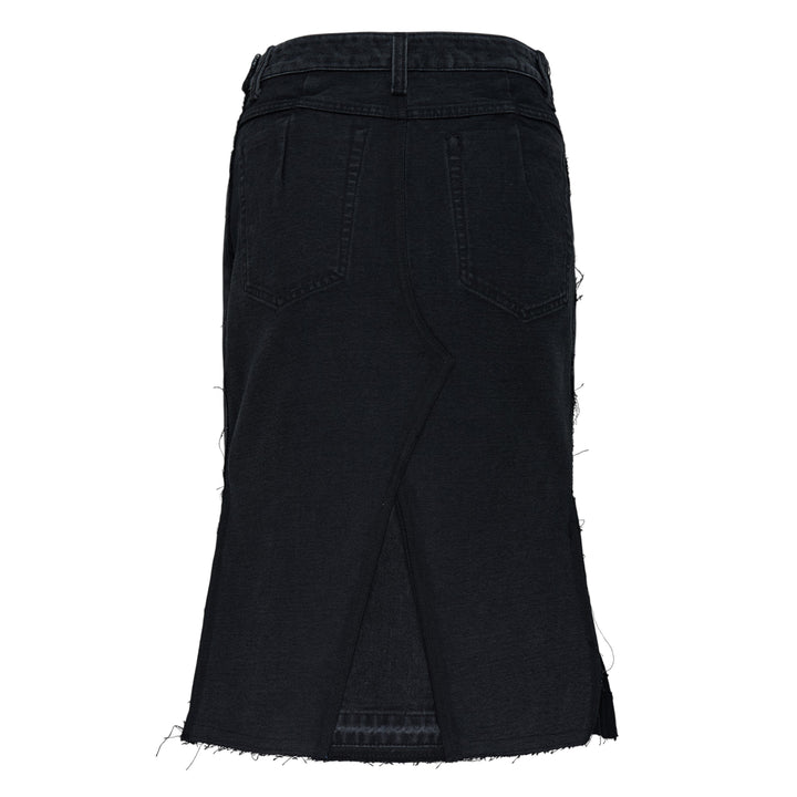 Inside-Out Denim Skirt