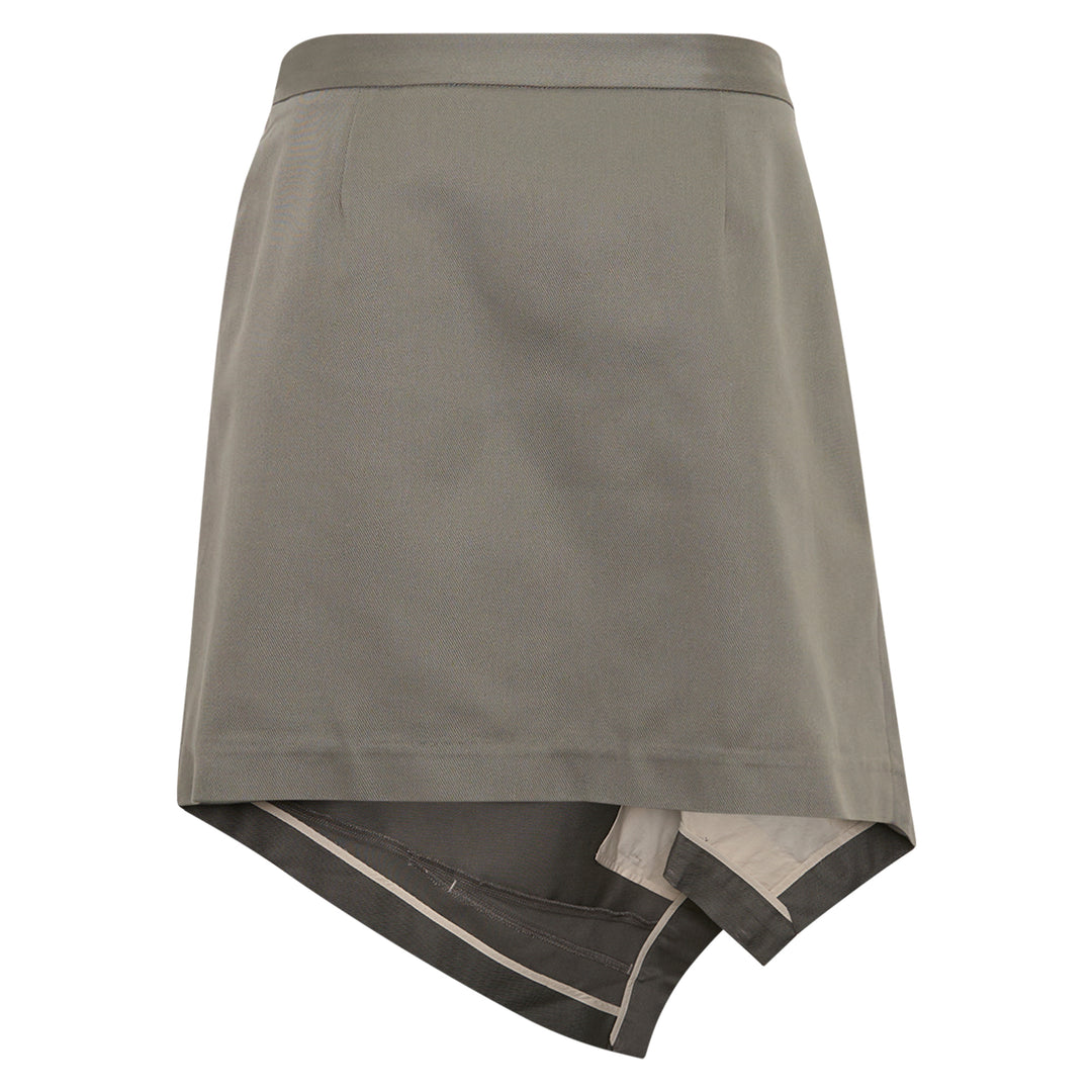 Cotton Asymmetric Wrap Skirt