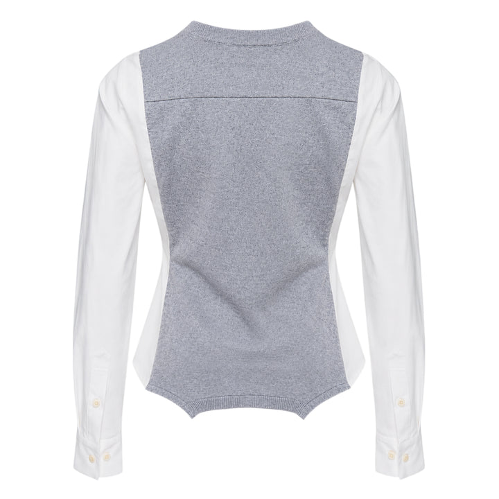 Backward Shirring Knit Top