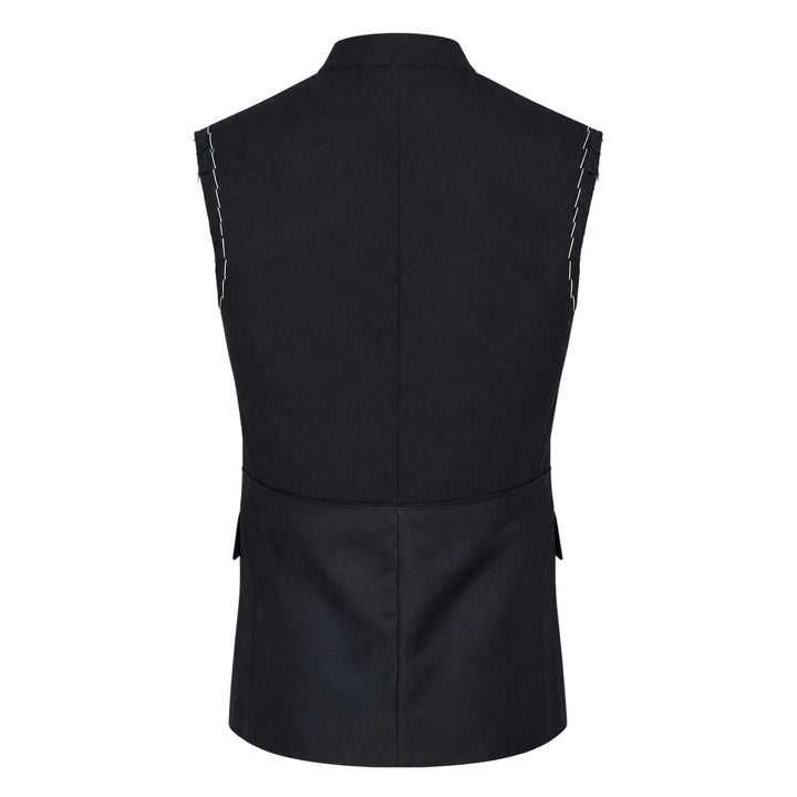 Layered Raw-Edged Vest