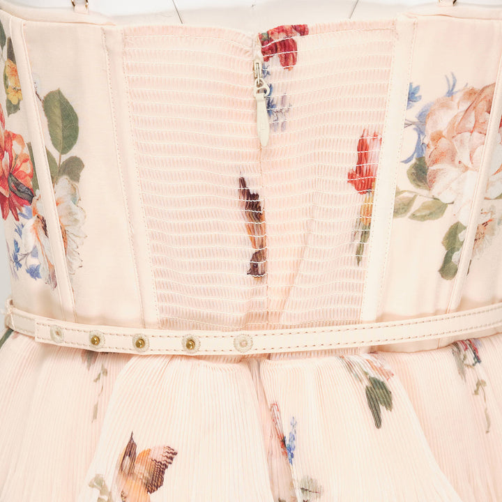 Pleated Tiered Midi Dress