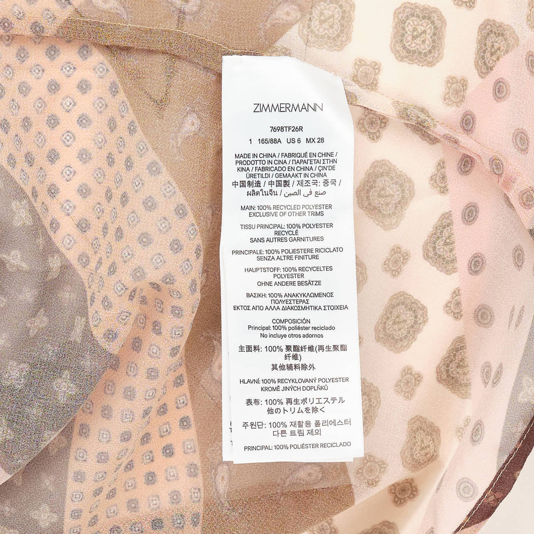 Sunray Printed Collar Blouse