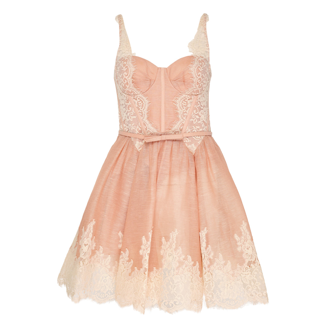 Valiant Lace Trim Mini Dress