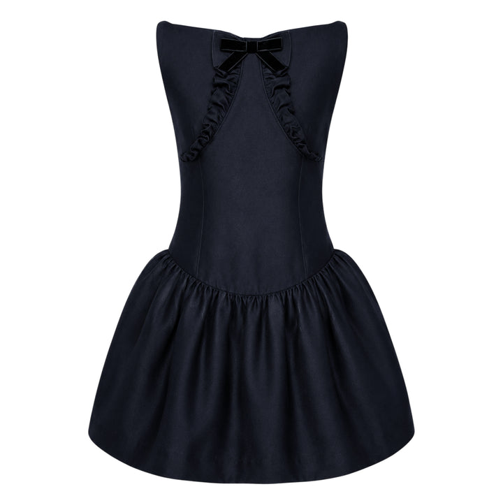 Ruffle Trim Drop Waist Dress
