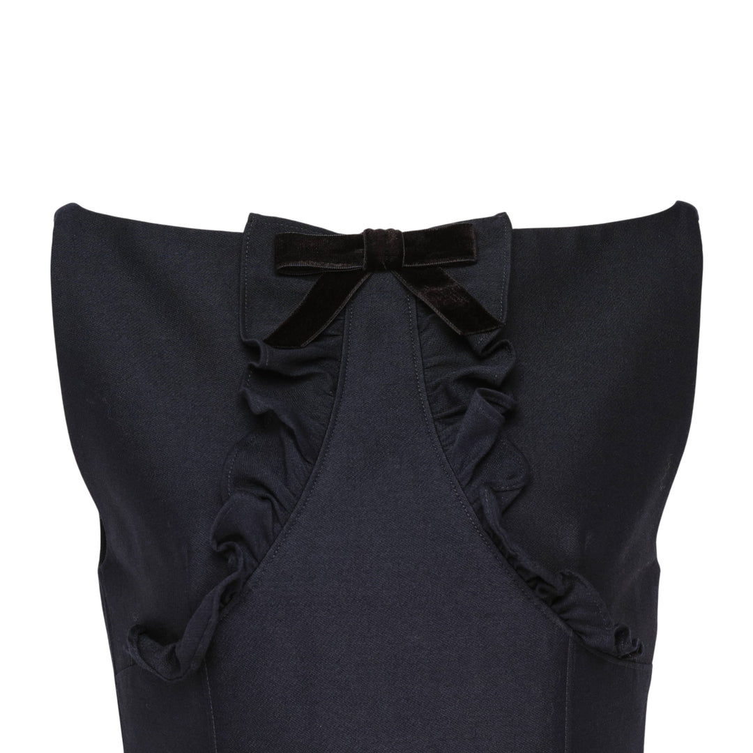 Ruffle Trim Drop Waist Dress