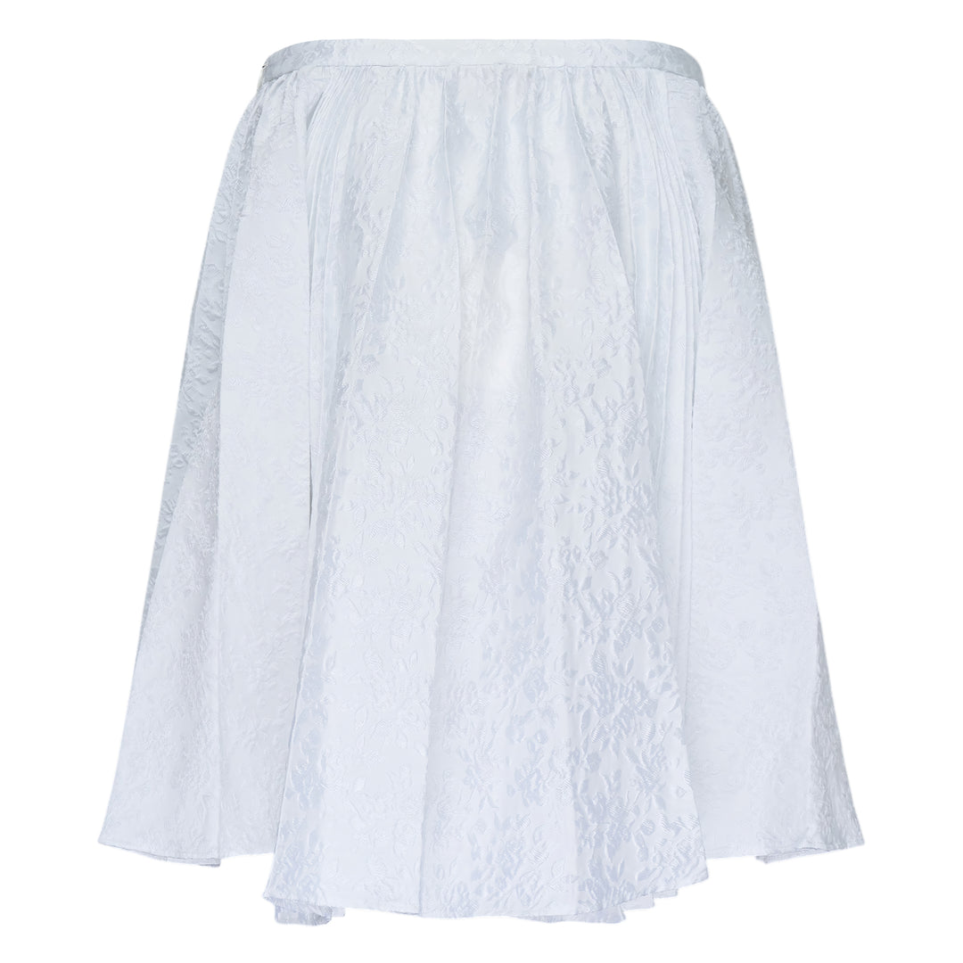 White Lace Pleated Skirt