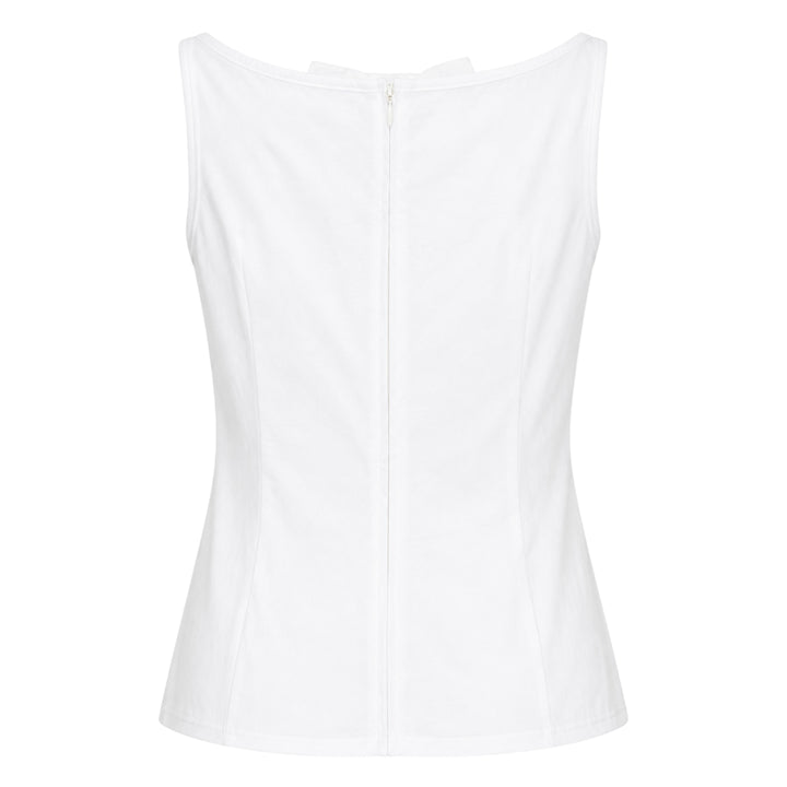 Ruffle Trim Sleeveless Top