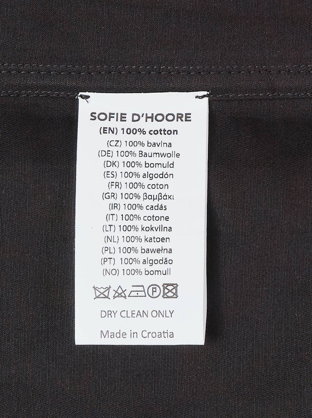 Sofie D'Hoore black three-button jacket with classic collar, slanted front pockets and wide sleeves, shown from the front - view 3