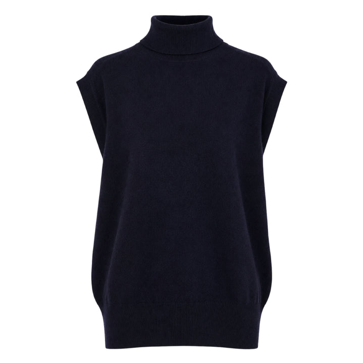 Sleeveless Turtleneck Knit Top