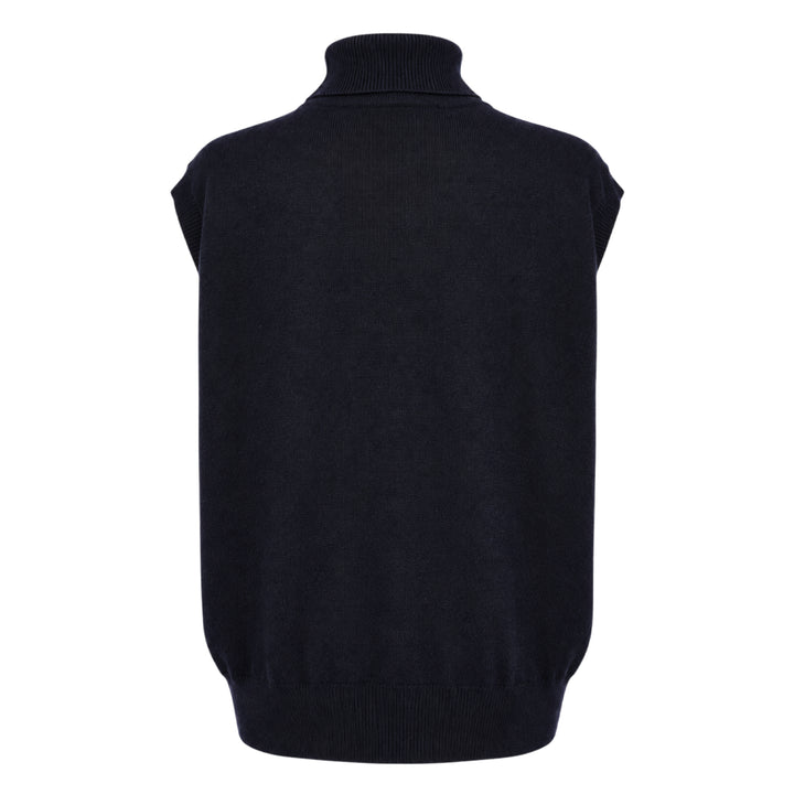 Sleeveless Turtleneck Knit Top