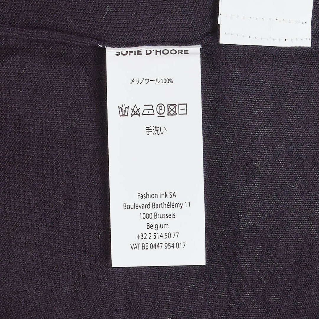 Sofie D'Hoore short sleeve jersey knit top in heather grey, featuring a relaxed oversized silhouette, ribbed crewneck, and curved hem with side vents