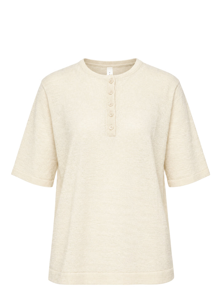 Lauren Manoogian Fine Henley Knit Top